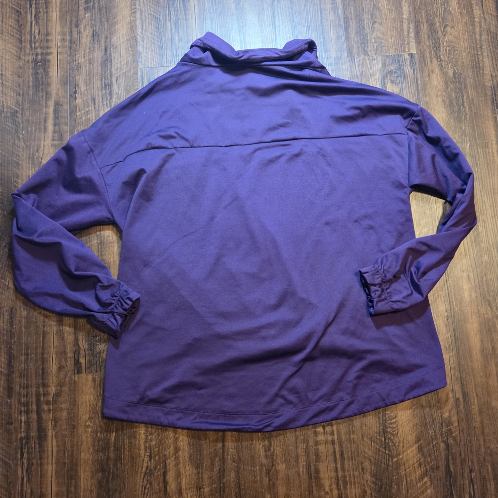 Fabletics Purple Cowl Neck Sweatshirt - Picture 4 of 4